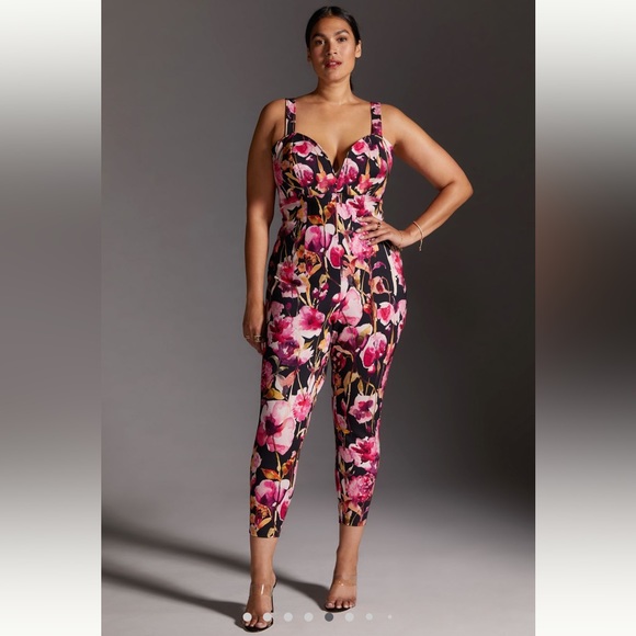 Anthro Floral Sweetheart Jumpsuit - Picture 4 of 15